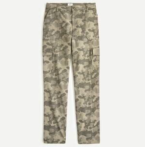 J. Crew Womens High Rise Jacquard Camo Cargo Pants Size 25 Grunge Y2K 90s Prep